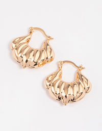 Gold Chubby Hoop Earrings - link has visual effect only