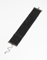 Gunmetal Large Diamante Choker - link has visual effect only