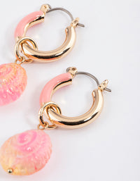 Gold Ombre Shell Drop Earrings - link has visual effect only