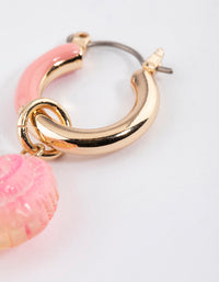 Gold Ombre Shell Drop Earrings - link has visual effect only