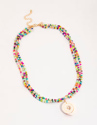 Gold Statement Shell Layered Necklace - link has visual effect only