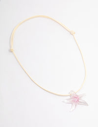 Pink Starfish Cord Necklace - link has visual effect only