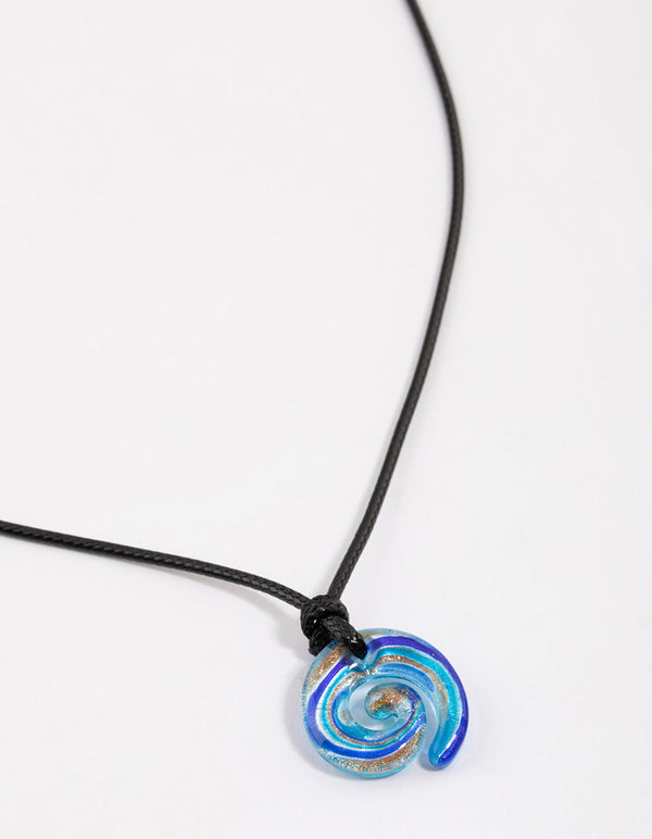 Fabric Swirl Cord Necklace