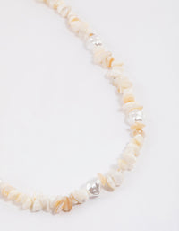 Gold Pearly Puka Necklace - link has visual effect only