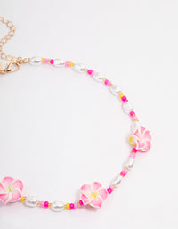 Gold Hibiscus Flower Choker - link has visual effect only