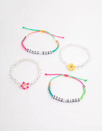 Beaded Block Letter Bracelet 4-Pack - link has visual effect only