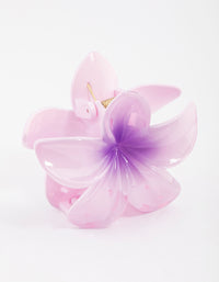 Plastic Purple Ombre Hibiscus Flower Claw Clip - link has visual effect only