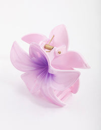 Plastic Purple Ombre Hibiscus Flower Claw Clip - link has visual effect only