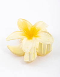 Plastic Yellow Ombre Hibiscus Flower Claw Clip - link has visual effect only