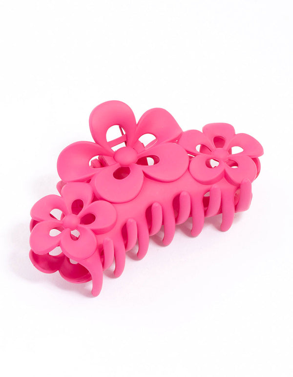 Plastic Blooming Flower Claw Clip