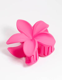 Plastic Fuchsia Tropical Flower Claw Clip - link has visual effect only