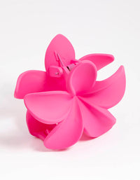 Plastic Fuchsia Tropical Flower Claw Clip - link has visual effect only