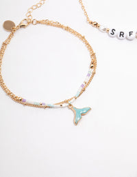 Gold Surfer Girl Shell Anklet - link has visual effect only