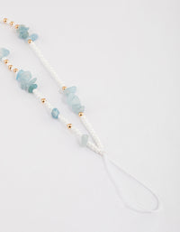 Gold Beaded Stone Phone Strap - link has visual effect only