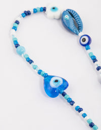 Blue Evil Eye & Heart Phone Strap - link has visual effect only