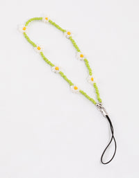 Green Mini Daisy Phone Strap - link has visual effect only