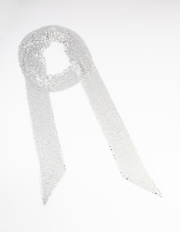 Silver Mesh Scarf