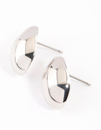 Silver Chunky Melted Stud Earrings - link has visual effect only