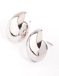 Silver Chunky Melted Stud Earrings - link has visual effect only