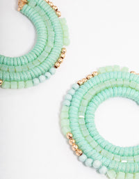 Gold Beaded Wrapped Hoop Earrings - link has visual effect only