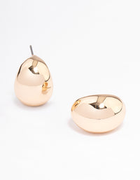 Gold Round Droplet Hoop Earrings - link has visual effect only