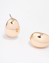 Gold Round Droplet Hoop Earrings - link has visual effect only