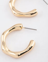 Gold Molten Hoop Earrings - link has visual effect only