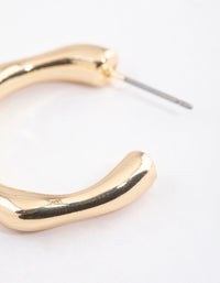 Gold Molten Hoop Earrings - link has visual effect only