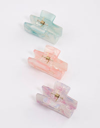 Acrylic Pastel Mini Rectangular Claw Clip Pack - link has visual effect only