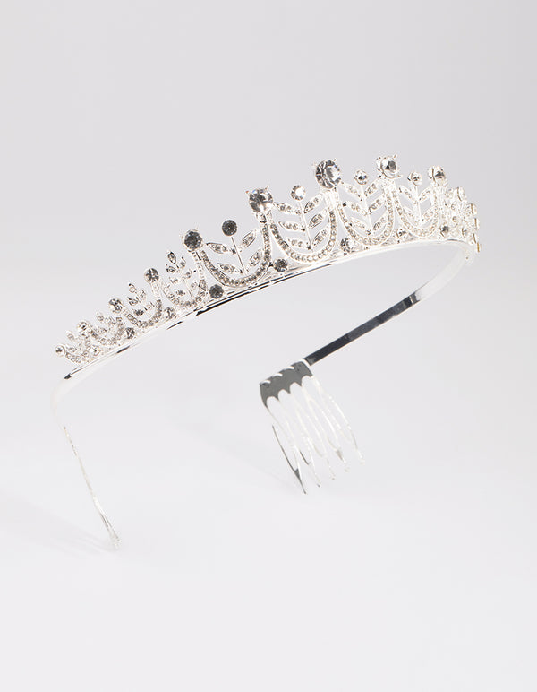 Silver Leaf Delicate Crown Headband