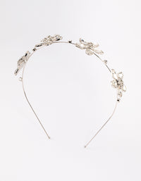 Silver Flutter Flower Headband - link has visual effect only