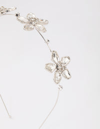 Silver Flutter Flower Headband - link has visual effect only