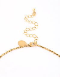 Gold Plated Surgical Steel Crystal Bar Pendant Necklace - link has visual effect only