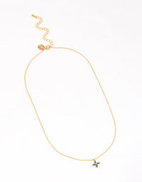 Gold Plated Surgical Steel Classic Clover Pendant Necklace - link has visual effect only