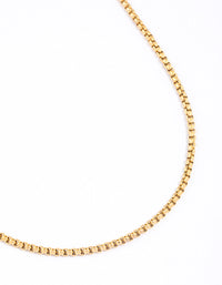 Gold Plated Surgical Steel Box Chain Necklace - link has visual effect only