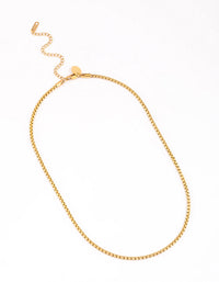 Gold Plated Surgical Steel Box Chain Necklace - link has visual effect only