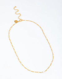 Gold Plated Surgical Steel Single Pearl Chain Pendant Necklace - link has visual effect only