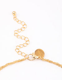 Gold Plated Surgical Steel Crystal Layered Necklace - link has visual effect only