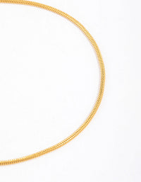 Gold Plated Surgical Steel Thin Snake Chain Bracelet - link has visual effect only