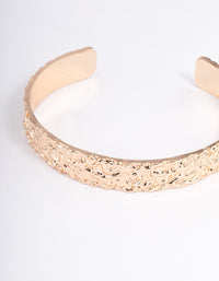 Gold Hammered Cuff Bangle - link has visual effect only