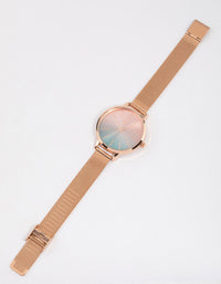 Rose Gold Ombre Mesh Watch - link has visual effect only