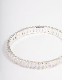 Silver Plated Stretch Baguette Bracelet - link has visual effect only