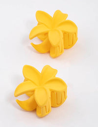 Yellow Hibiscus Hair Claw Clip Pack - link has visual effect only