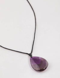 Fabric Amethyst Teardrop Collar Choker - link has visual effect only