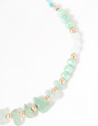 Gold Green Aventurine Mixed Station Toggle Anklet - link has visual effect only