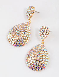 Gold Dazzling Pear Drop Earrings - link has visual effect only