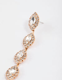 Gold Halo Marquise Drop Earrings - link has visual effect only