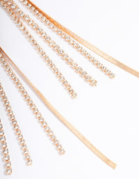 Gold Slim Mixed Chain Earrings - link has visual effect only