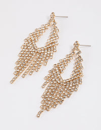 Gold Cup Chain Cascade Earrings - link has visual effect only