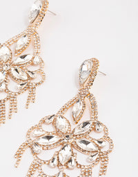 Gold Statement Glam Drop Earrings - link has visual effect only